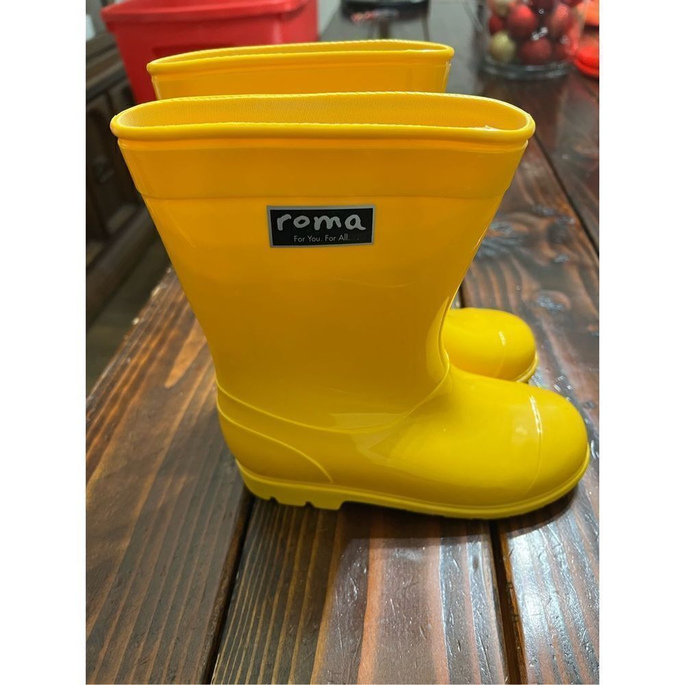 ROMA EMMA MID YELLOW Girls RAIN BOOTS size 12